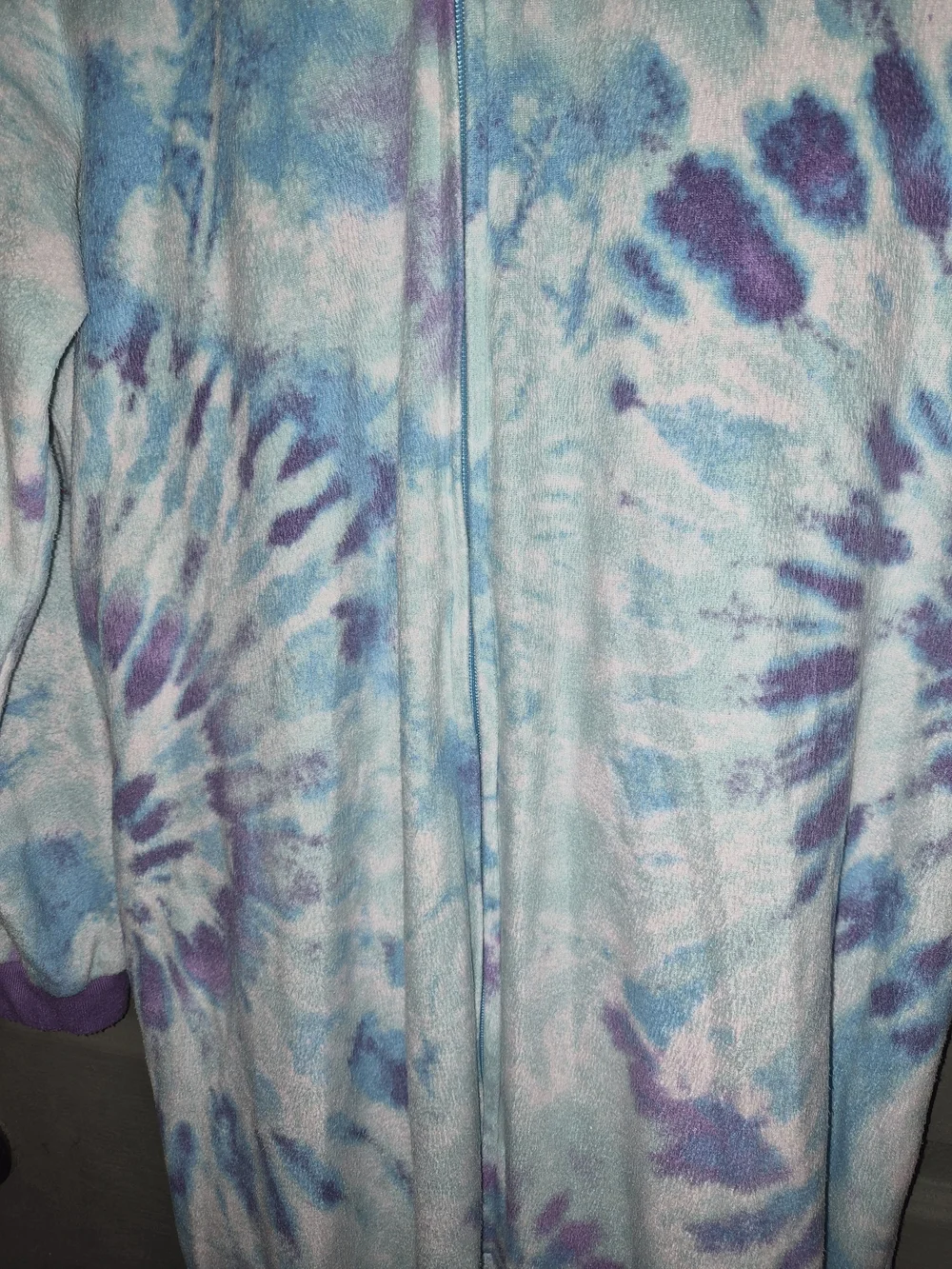 wonder nation Tie-Dye Hooded Onesie - Purple & Aqua